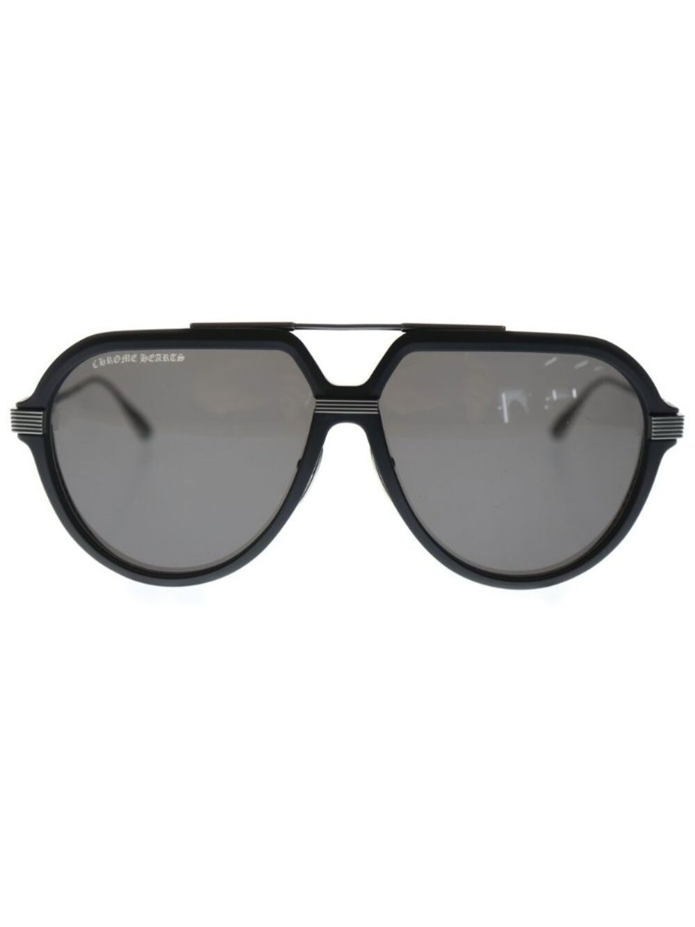 Chrome Hearts Hugh Jaynus Cross Motif Teardrop Sunglasses Black Eyewear